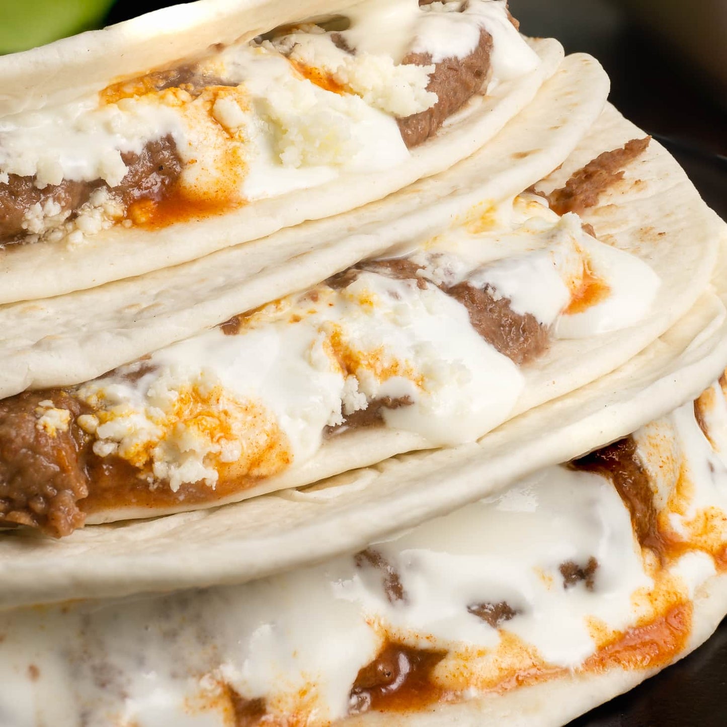 Baleada Sencilla, Frijoles, Queso y Crema